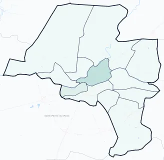Carte de densité d'emplois salariés estimés de Mont-de-Marsan