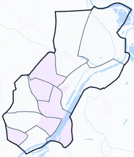 Carte de densité de population étudiante de Roanne