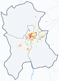 Carte des commerces de Saint-Chamond