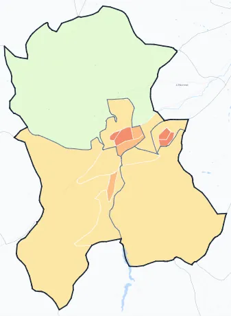 Carte de densité de population de Saint-Chamond