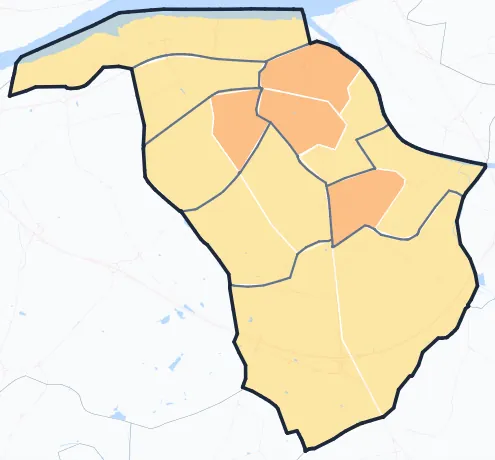 Carte de densité de population de Rezé