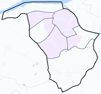 Carte de densité de population étudiante de Rezé