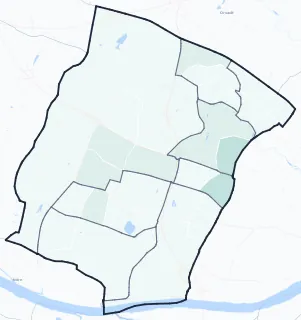 Carte de densité d'emplois salariés estimés de Saint-Herblain