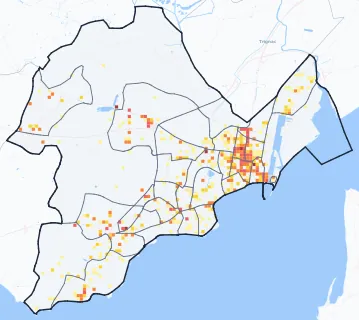 Carte des commerces de Saint-Nazaire