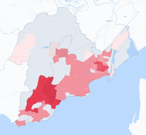 Carte de la valeur locative de référence de Saint-Nazaire