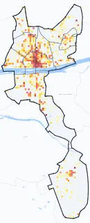 Carte des commerces de Orléans