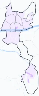 Carte de densité de population étudiante de Orléans