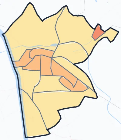 Carte de densité de population de Agen