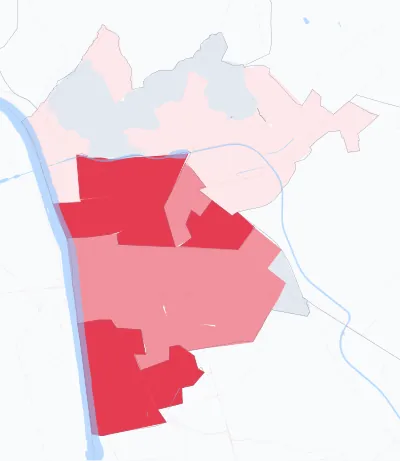 Carte de la valeur locative de référence de Agen