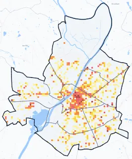 Carte des commerces de Angers
