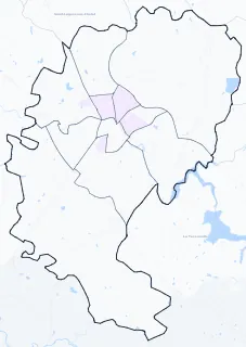 Carte de densité de population étudiante de Cholet