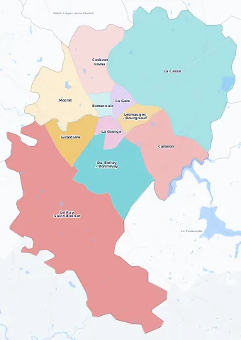 Carte des arrondissements et quartiers de Cholet