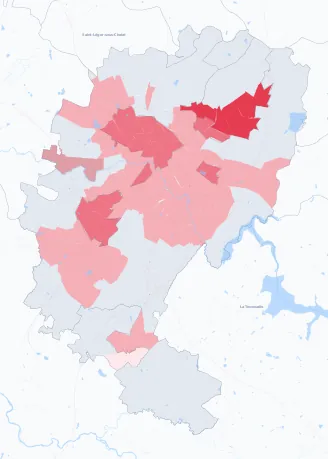 Carte de la valeur locative de référence de Cholet