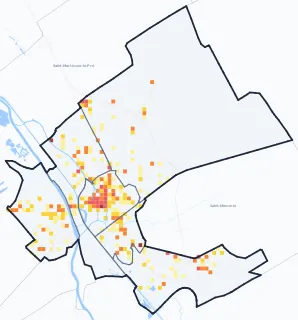 Carte des commerces de Châlons-en-Champagne