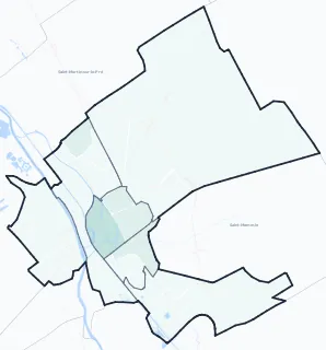Carte de densité d'emplois salariés estimés de Châlons-en-Champagne