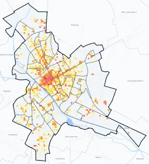 Carte des commerces de Reims