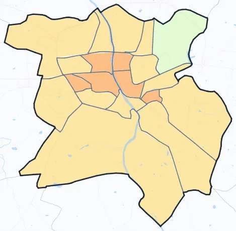 Carte de densité de population de Laval