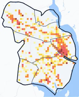 Carte des commerces de Lorient