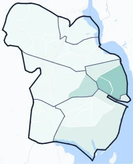 Carte de densité d'emplois salariés estimés de Lorient
