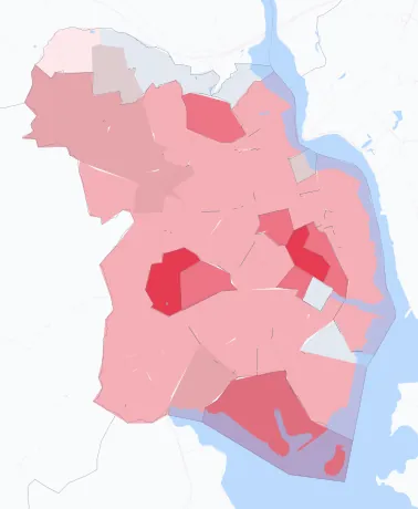 Carte de la valeur locative de référence de Lorient