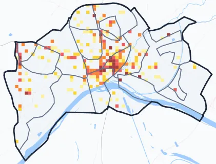 Carte des commerces de Nevers