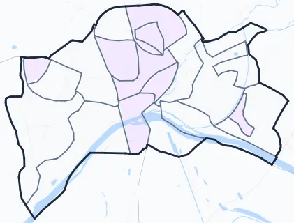 Carte de densité de population étudiante de Nevers