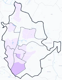 Carte de densité de population étudiante de Villeneuve-d'Ascq