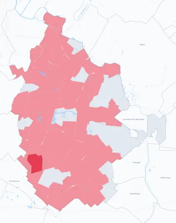 Carte de la valeur locative de référence de Villeneuve-d'Ascq