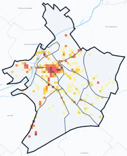 Carte des commerces de Cambrai