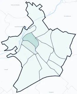 Carte de densité d'emploi (répartition estimée) de Cambrai