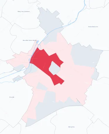 Carte de la valeur locative de référence de Cambrai