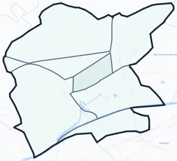 Carte de densité d'emploi (répartition estimée) de Denain