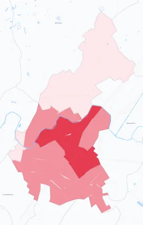 Carte de la valeur locative de référence de Marcq-en-Barœul