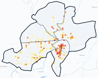 Carte des commerces de Maubeuge