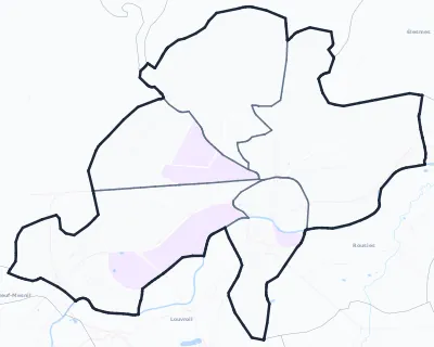 Carte de densité de population étudiante de Maubeuge