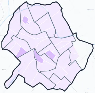 Carte de densité de population étudiante de Roubaix