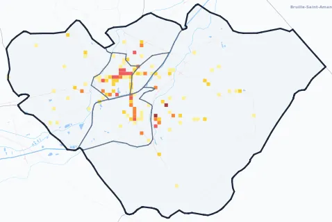 Carte des commerces de Saint-Amand-les-Eaux