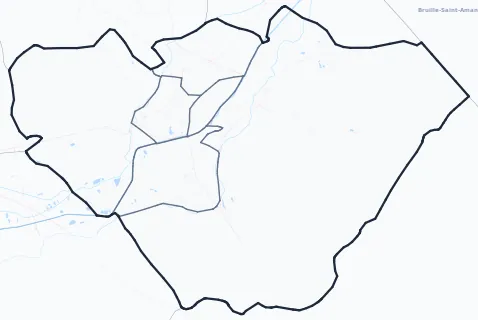 Carte de densité de population étudiante de Saint-Amand-les-Eaux