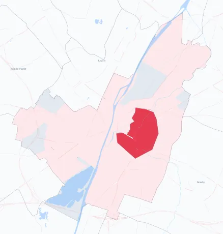 Carte de la valeur locative de référence de Valenciennes