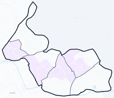 Carte de densité de population étudiante de Wattrelos