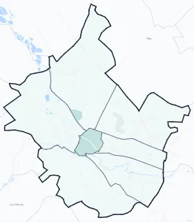 Carte de densité d'emplois salariés estimés de Beauvais