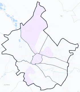 Carte de densité de population étudiante de Beauvais