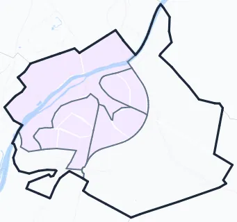 Carte de densité de population étudiante de Creil