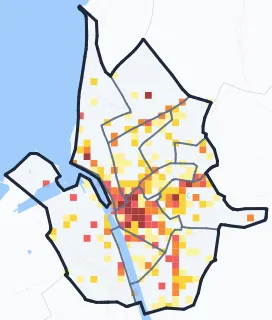 Carte des commerces de Boulogne-sur-Mer