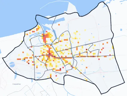 Carte des commerces de Calais
