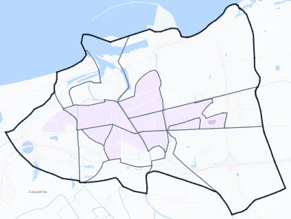 Carte de densité de population étudiante de Calais