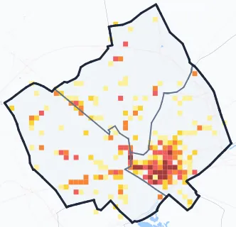 Carte des commerces de Lens