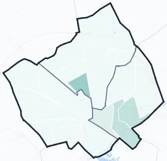 Carte de densité d'emploi (répartition estimée) de Lens