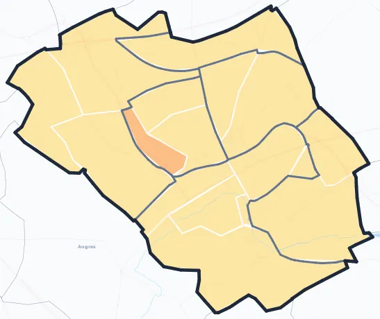Carte de densité de population de Liévin