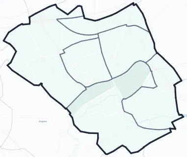 Carte de densité d'emplois salariés estimés de Liévin